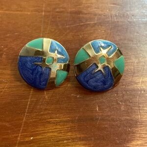Vintage Enamel Earrings
